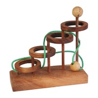 DŘEVĚNÝ HLAVOLAM SCHODY - HOOP PUZZLE